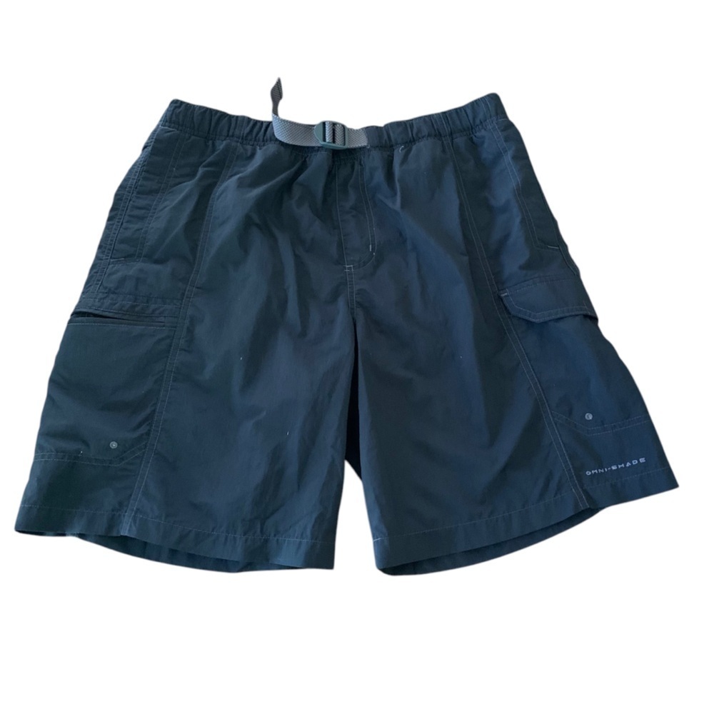 Columbia Omnishade Belted Nylon Mesh Lined Fishing Hiking Outdoor Shorts Sz M